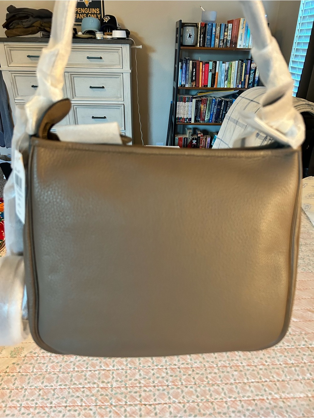 Coach Cary Soft Pebbled Leather Shoulder Bag in Dark Stone NWT, retails $395 - Picture 13 of 15